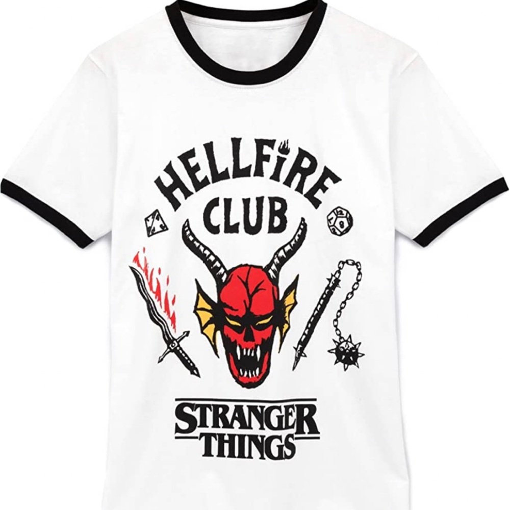 New Hellfire Club Ringer Tee Adult Small